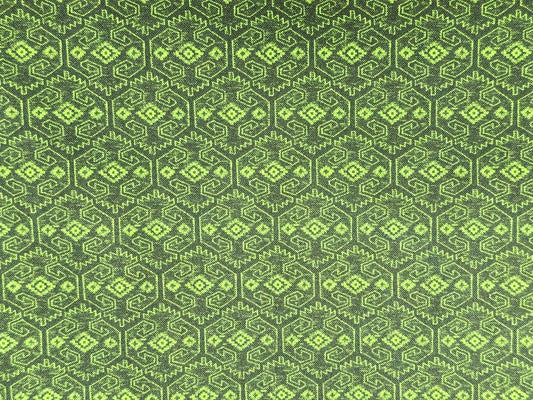 Santa Fe Aztec green blender fabric - Mary Jo Fabrics