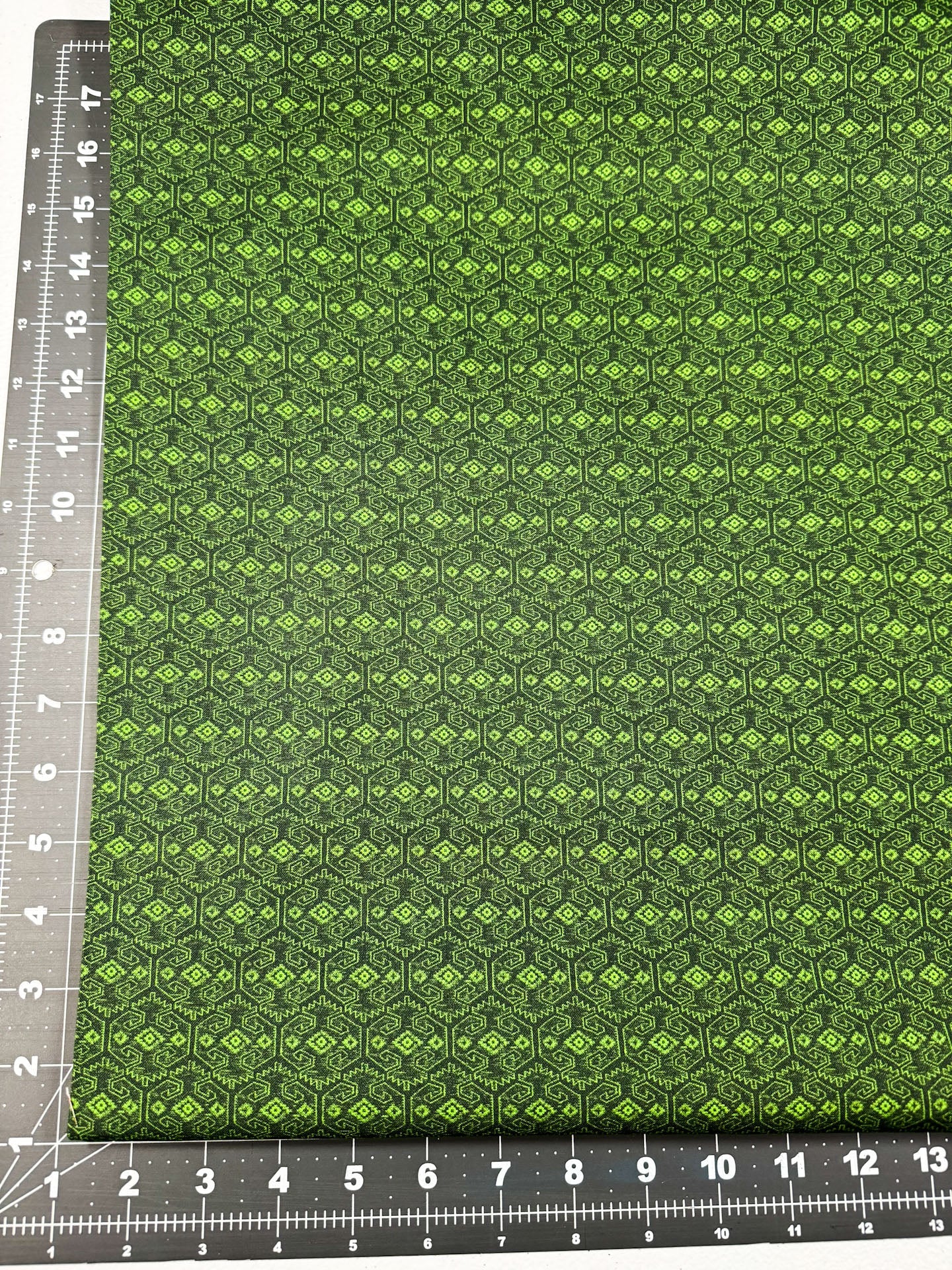 Santa Fe Aztec green blender fabric - Mary Jo Fabrics