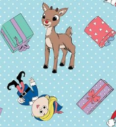 Santa Workshop Rudolph fabric Christmas cotton fabric - Mary Jo Fabrics