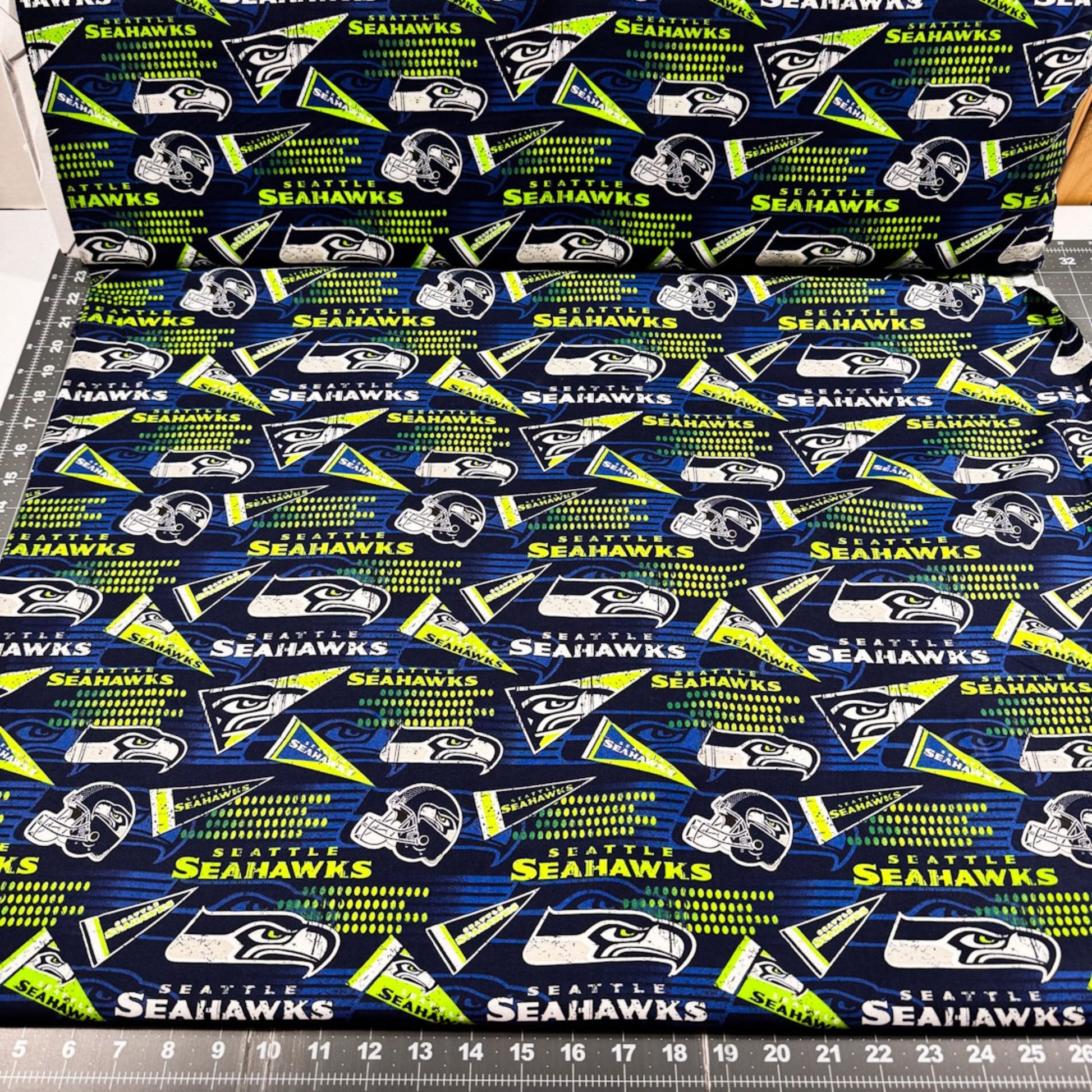 Seattle Seahawks Fabric 14449 - D NFL Seattle Fabric Pennant - Mary Jo Fabrics