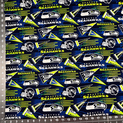 Seattle Seahawks Fabric 14449 - D NFL Seattle Fabric Pennant - Mary Jo Fabrics