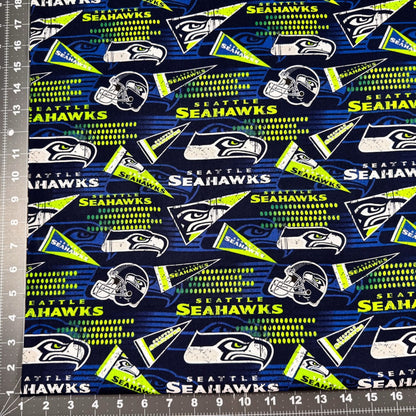 Seattle Seahawks Fabric 14449 - D NFL Seattle Fabric Pennant - Mary Jo Fabrics