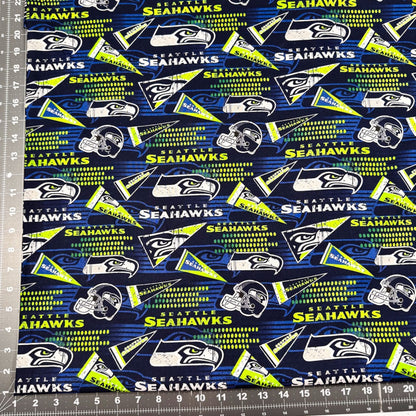 Seattle Seahawks Fabric 14449 - D NFL Seattle Fabric Pennant - Mary Jo Fabrics