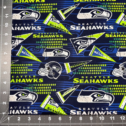 Seattle Seahawks Fabric 14449 - D NFL Seattle Fabric Pennant - Mary Jo Fabrics