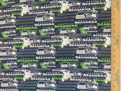 Seattle Seahawks Fabric 70103 NFL Seattle Fabric Distressed - Mary Jo Fabrics