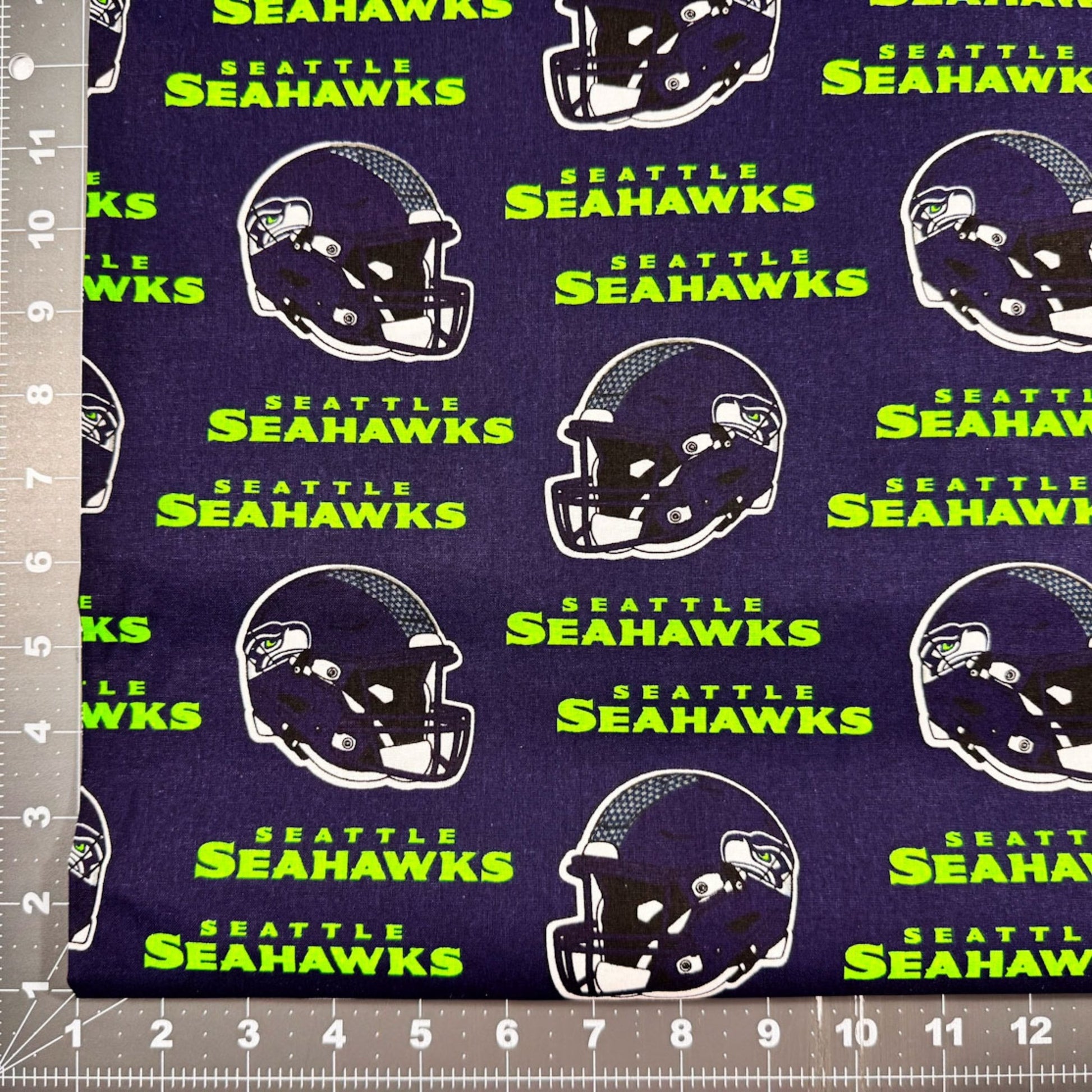 Seattle Seahawks fabric Helmets 6402 - D NFL Cotton Fabric - Mary Jo Fabrics