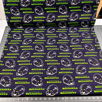 Seattle Seahawks fabric Helmets 6402 - D NFL Cotton Fabric - Mary Jo Fabrics