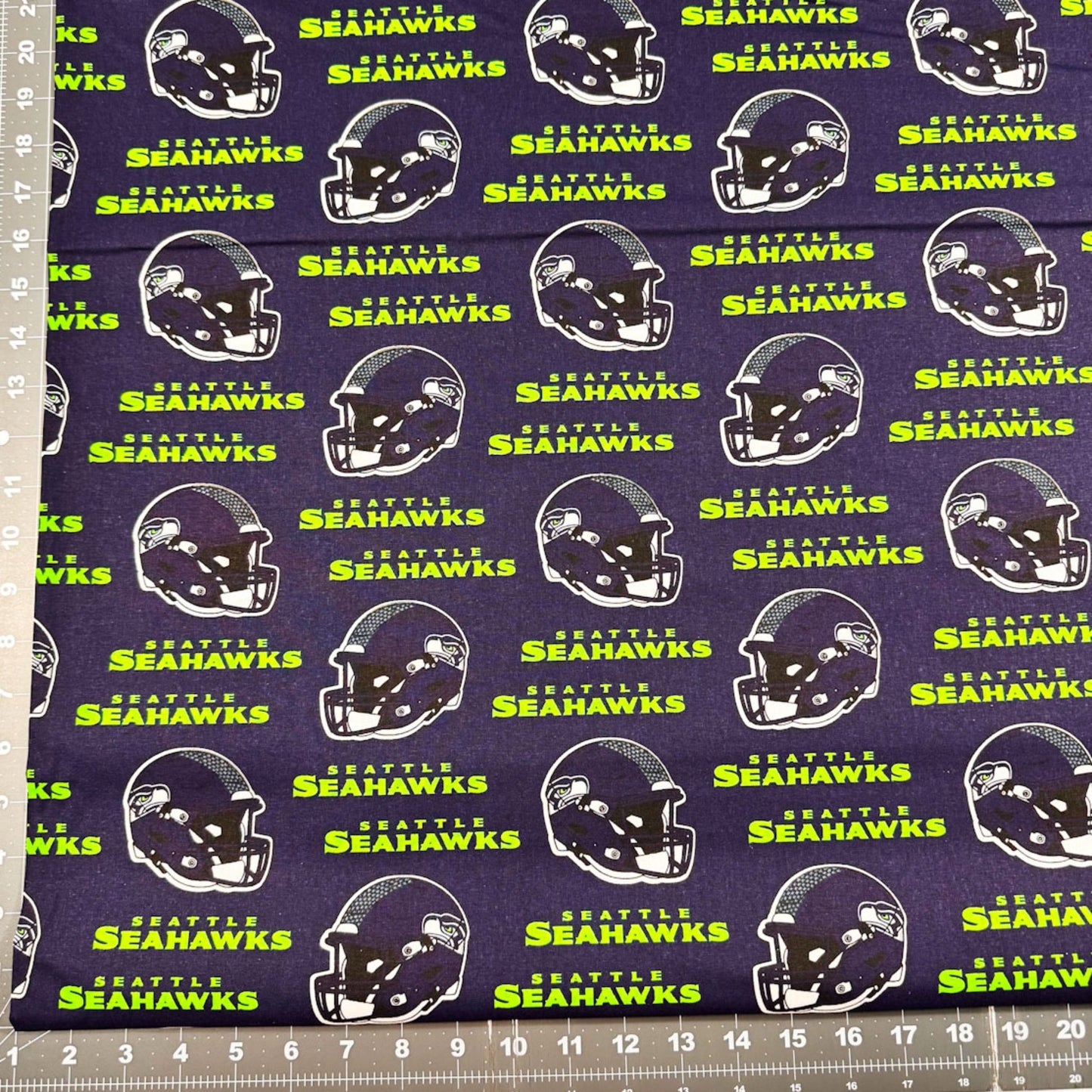 Seattle Seahawks fabric Helmets 6402 - D NFL Cotton Fabric - Mary Jo Fabrics