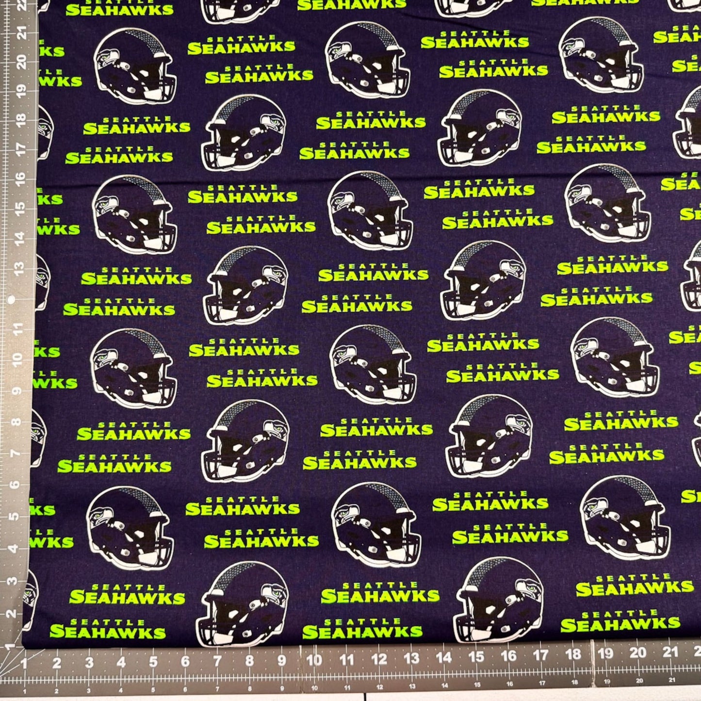 Seattle Seahawks fabric Helmets 6402 - D NFL Cotton Fabric - Mary Jo Fabrics