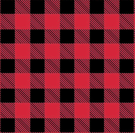 Small Black Red Buffalo Plaid Flannel 44 - 7493 - Mary Jo Fabrics