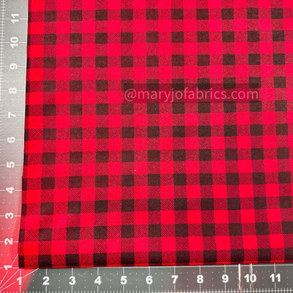 Small Black Red Buffalo Plaid Flannel 44 - 7493 - Mary Jo Fabrics