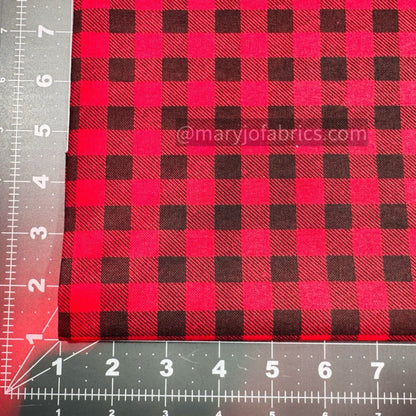 Small Black Red Buffalo Plaid Flannel 44 - 7493 - Mary Jo Fabrics
