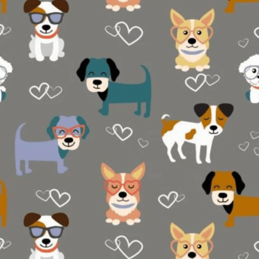 Smart Puppy Dog fabric DX-1723 puppy dog cotton fabric - Mary Jo Fabrics