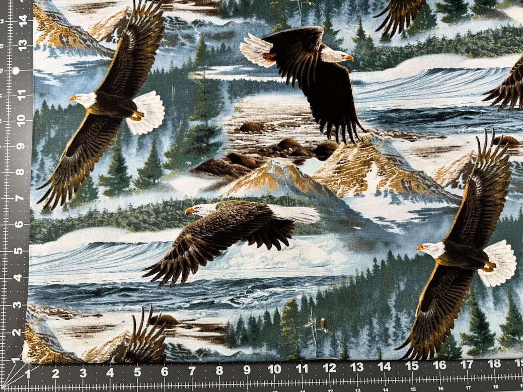 Soaring along the Shores Eagle fabric - Mary Jo Fabrics