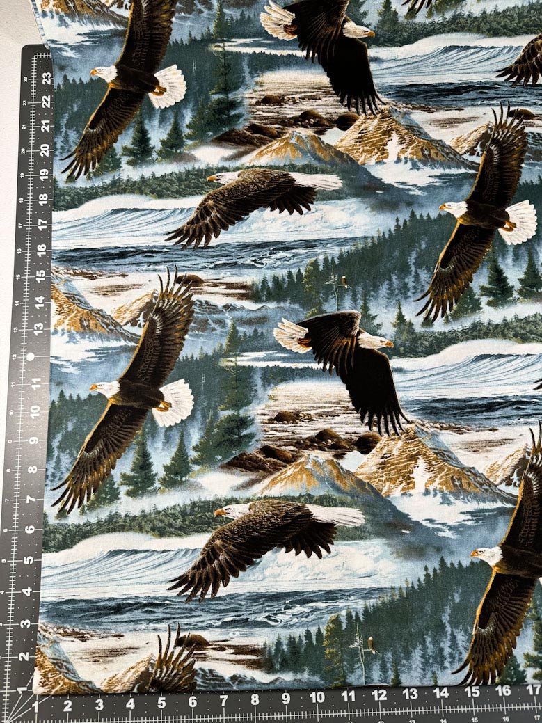 Soaring along the Shores Eagle fabric - Mary Jo Fabrics