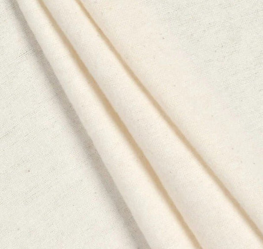 Solid FLANNEL Natural 66-05 Cream Heavy FLANNEL - Mary Jo Fabrics