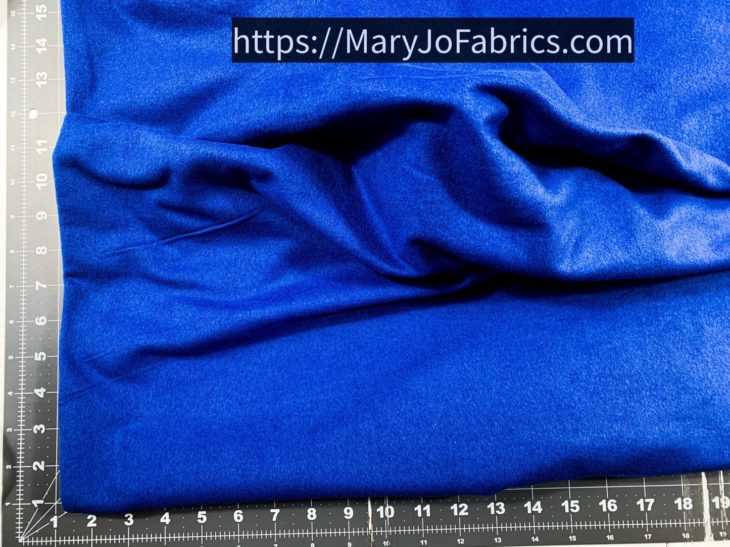 Solid FLANNEL Royal Blue 18208 Heavy weight 90 in - Mary Jo Fabrics