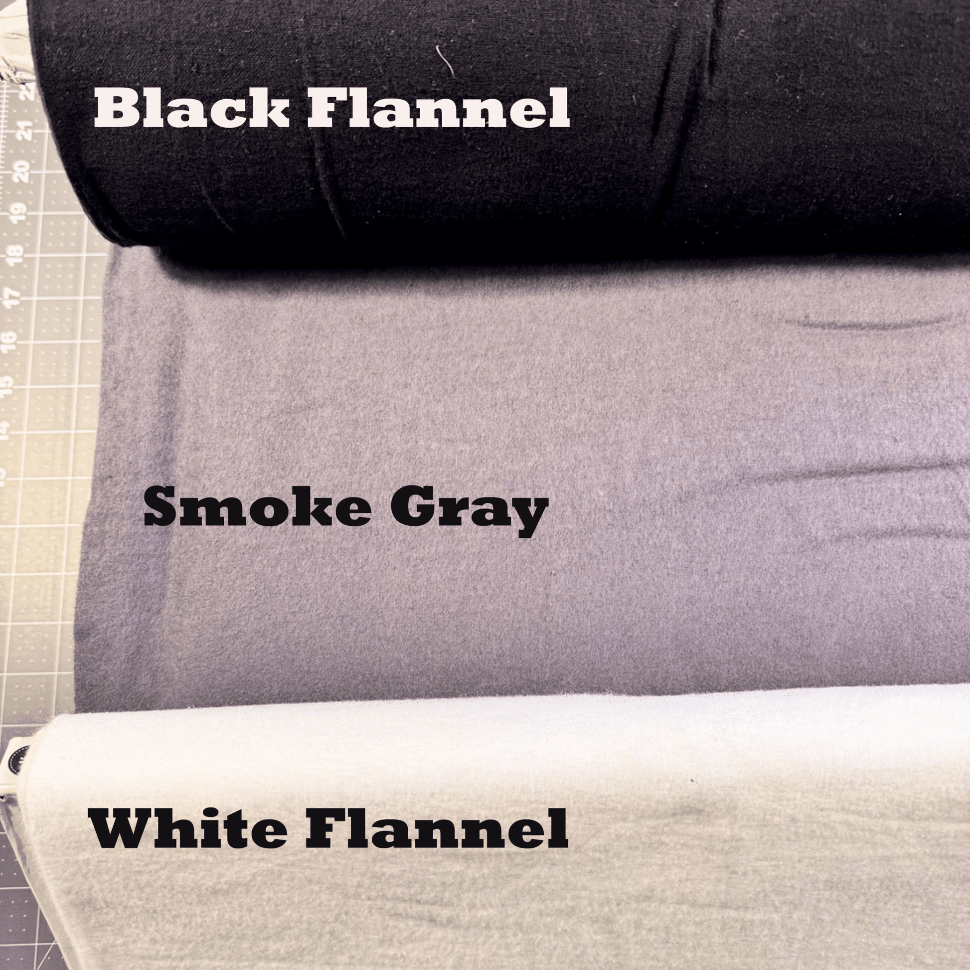 Solid Gray FLANNEL 66 - 20 Smoke Grey Flannel - Mary Jo Fabrics