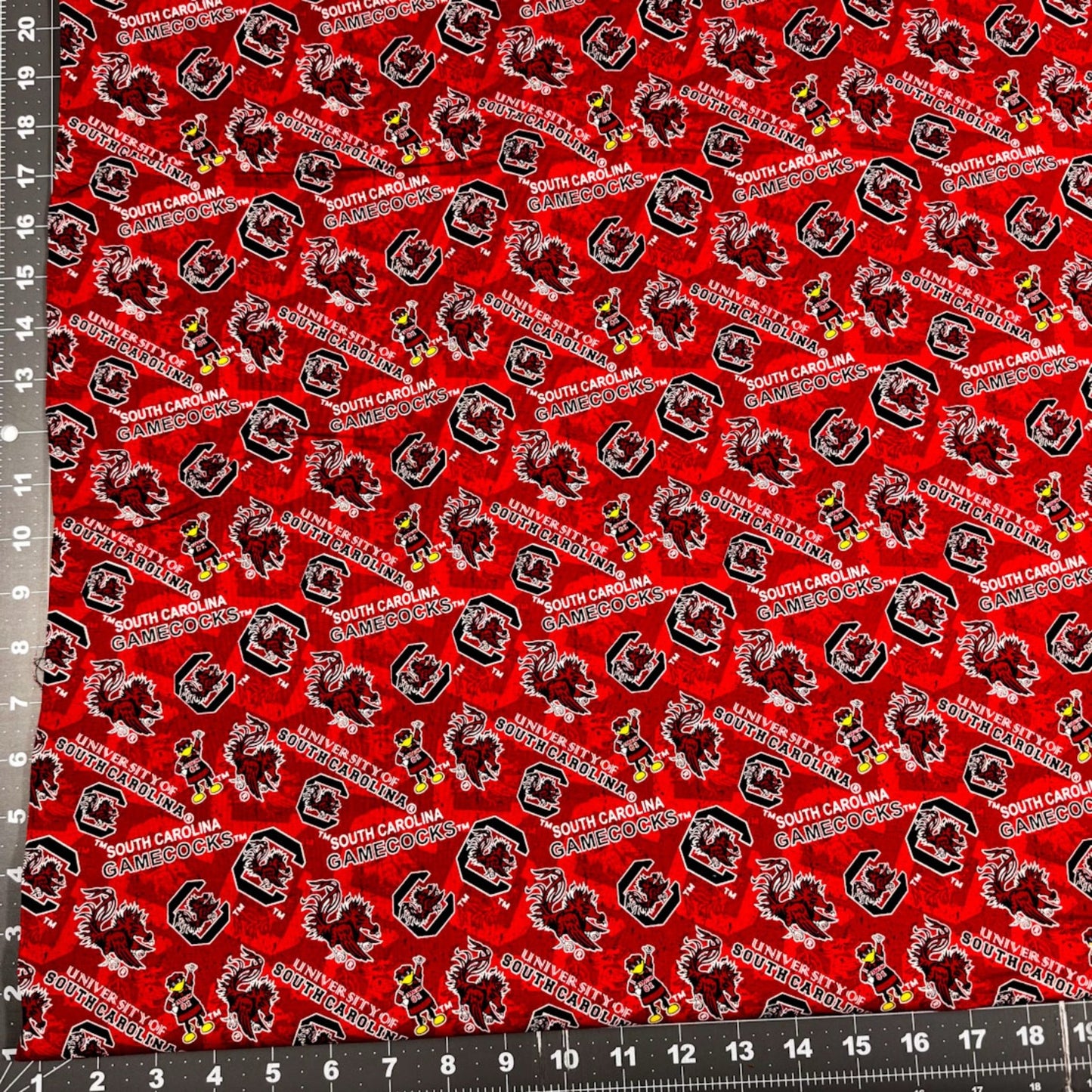 South Carolina Gamecocks Fabric SC1178 USC Gamecock - Mary Jo Fabrics