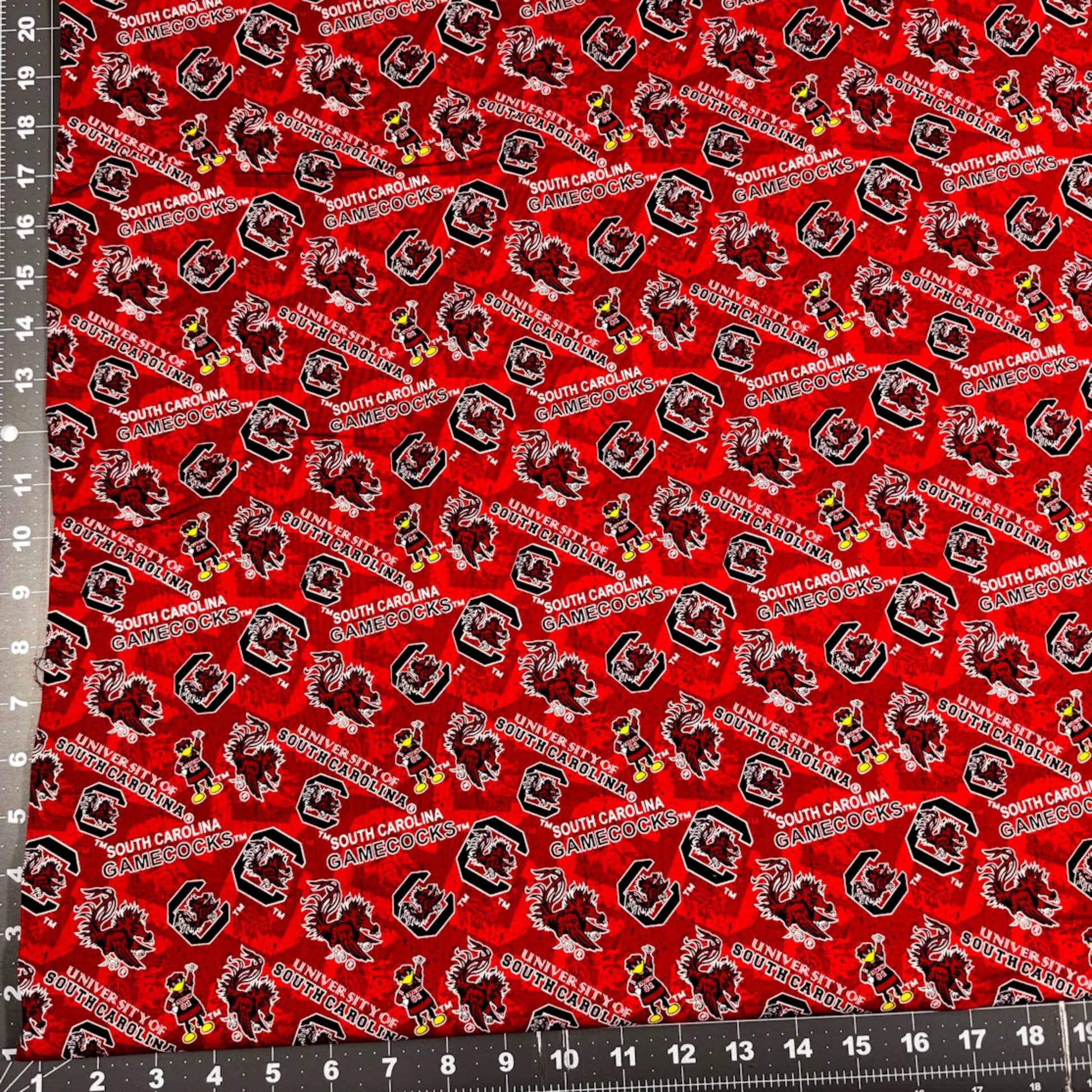 South Carolina Gamecocks Fabric SC1178 USC Gamecock - Mary Jo Fabrics