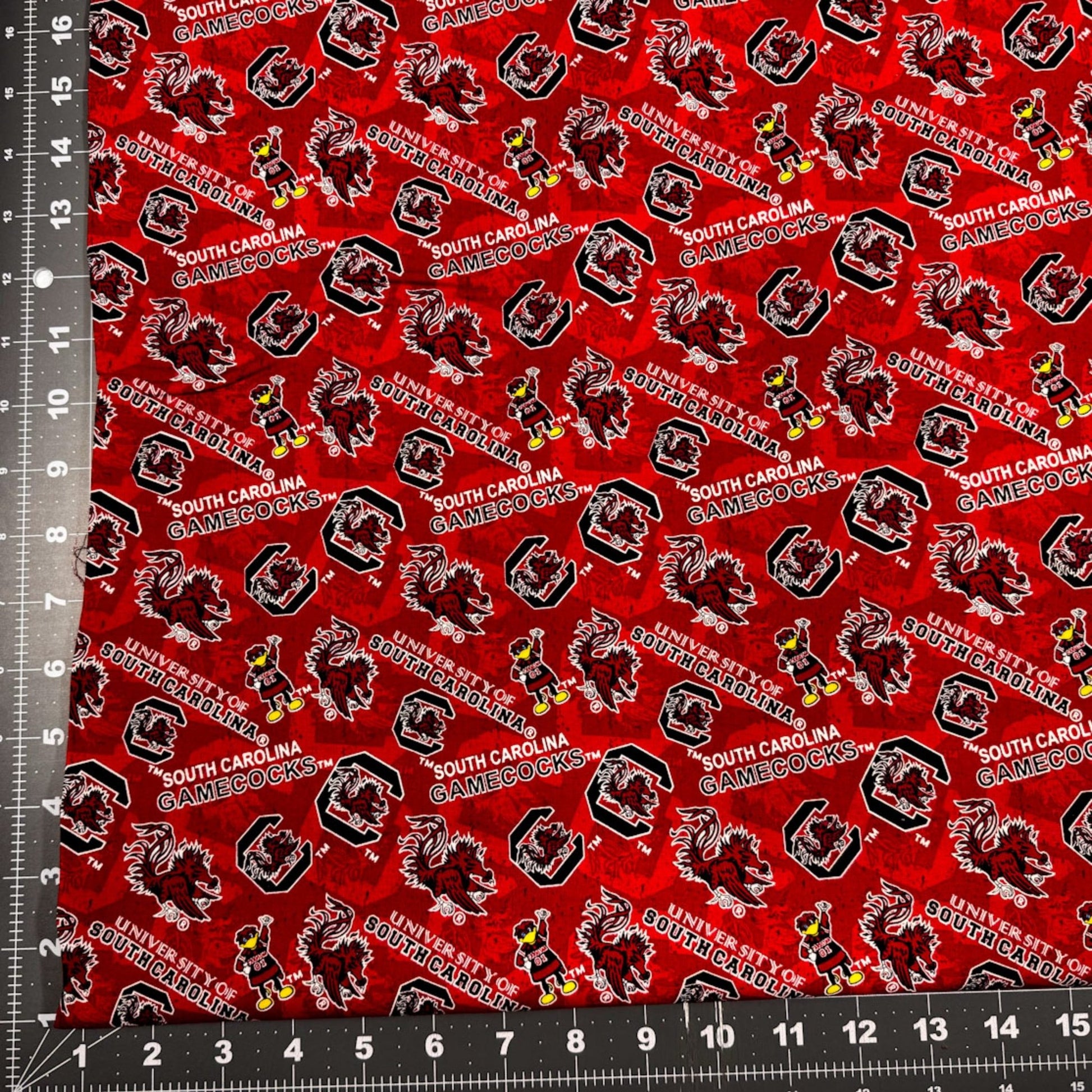 South Carolina Gamecocks Fabric SC1178 USC Gamecock - Mary Jo Fabrics