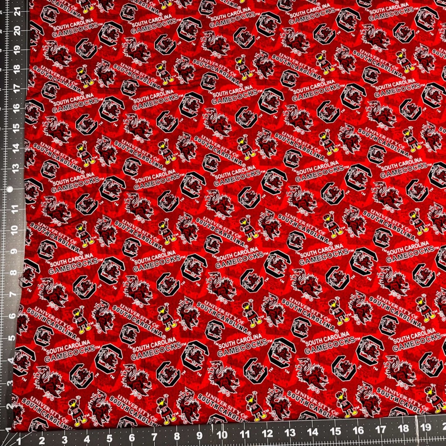 South Carolina Gamecocks Fabric SC1178 USC Gamecock - Mary Jo Fabrics