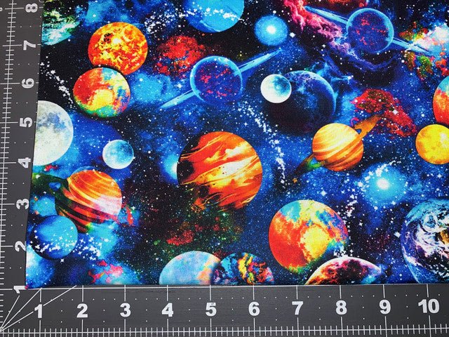 Space fabric CD8233 Planet cotton fabric Galaxy - Mary Jo Fabrics