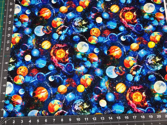 Space fabric CD8233 Planet cotton fabric Galaxy - Mary Jo Fabrics