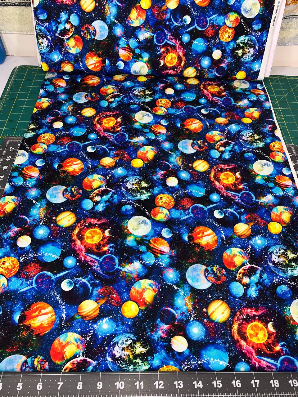 Space fabric CD8233 Planet cotton fabric Galaxy - Mary Jo Fabrics