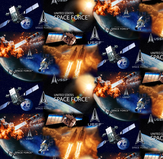 Space Force Fabric 10548USSF Space Military Fabric - Mary Jo Fabrics