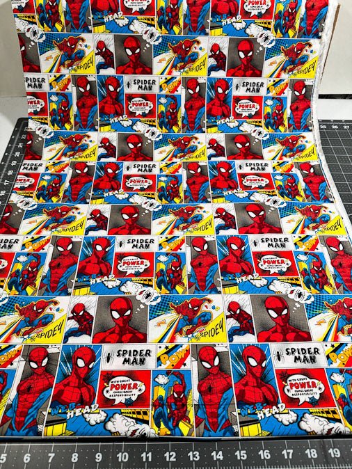 Spiderman fabric Rainbow zap pop comic fabric - Mary Jo Fabrics