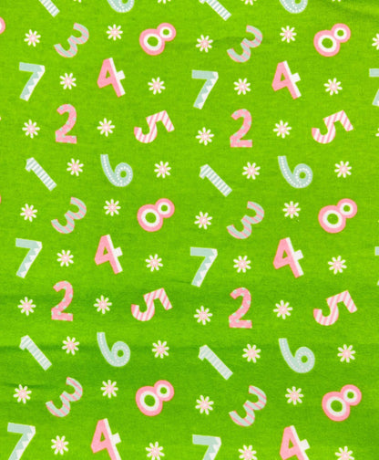 Spring Green Number FLANNEL DX - 1721 - 4F Counting - Mary Jo Fabrics