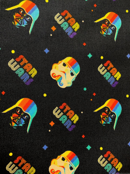 Star Wars fabric Rainbow Clone Helmets - Mary Jo Fabrics