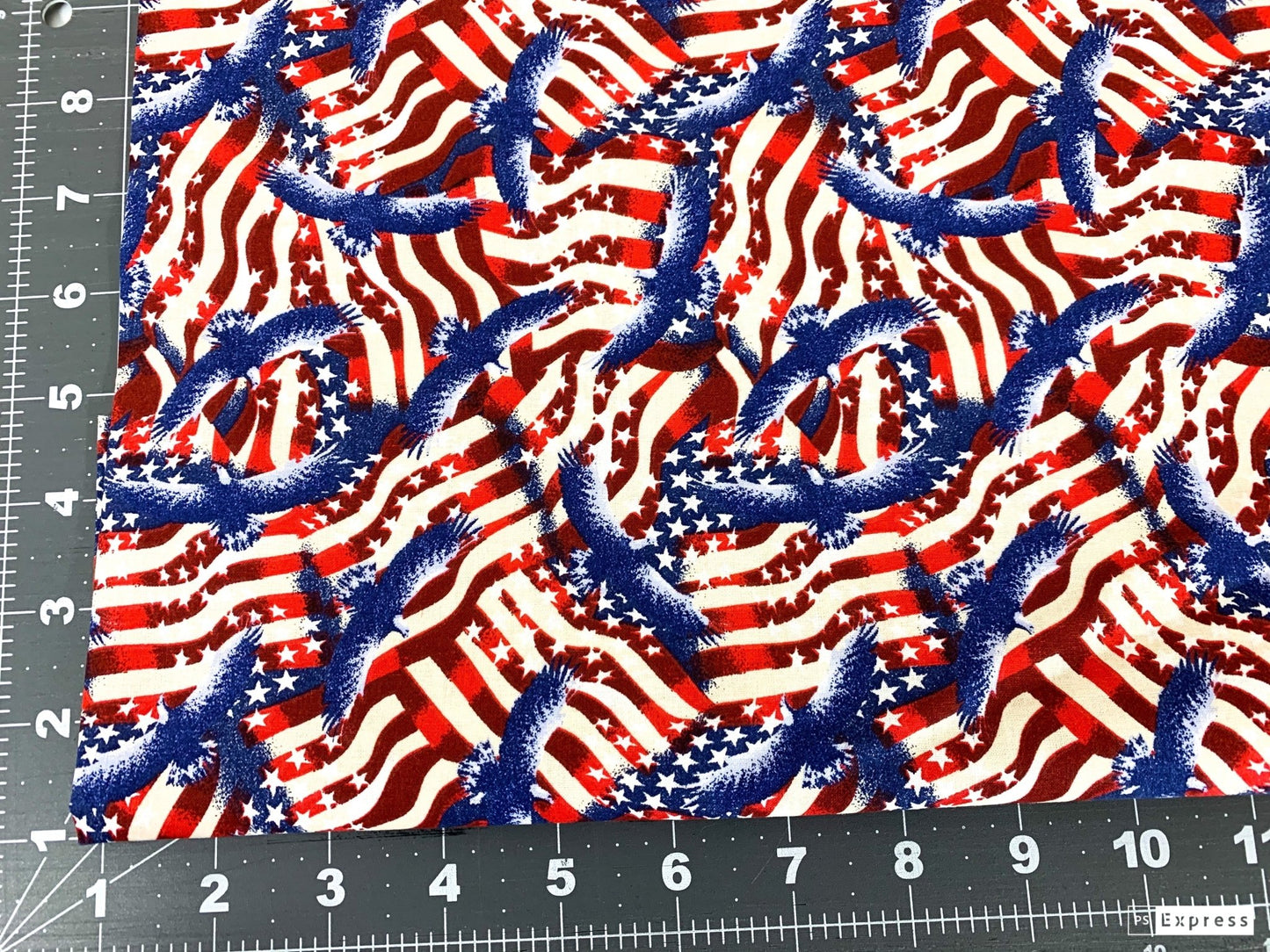 Stars & Stripes Eagles Patriotic fabric 48118 Red White Blue - Mary Jo Fabrics