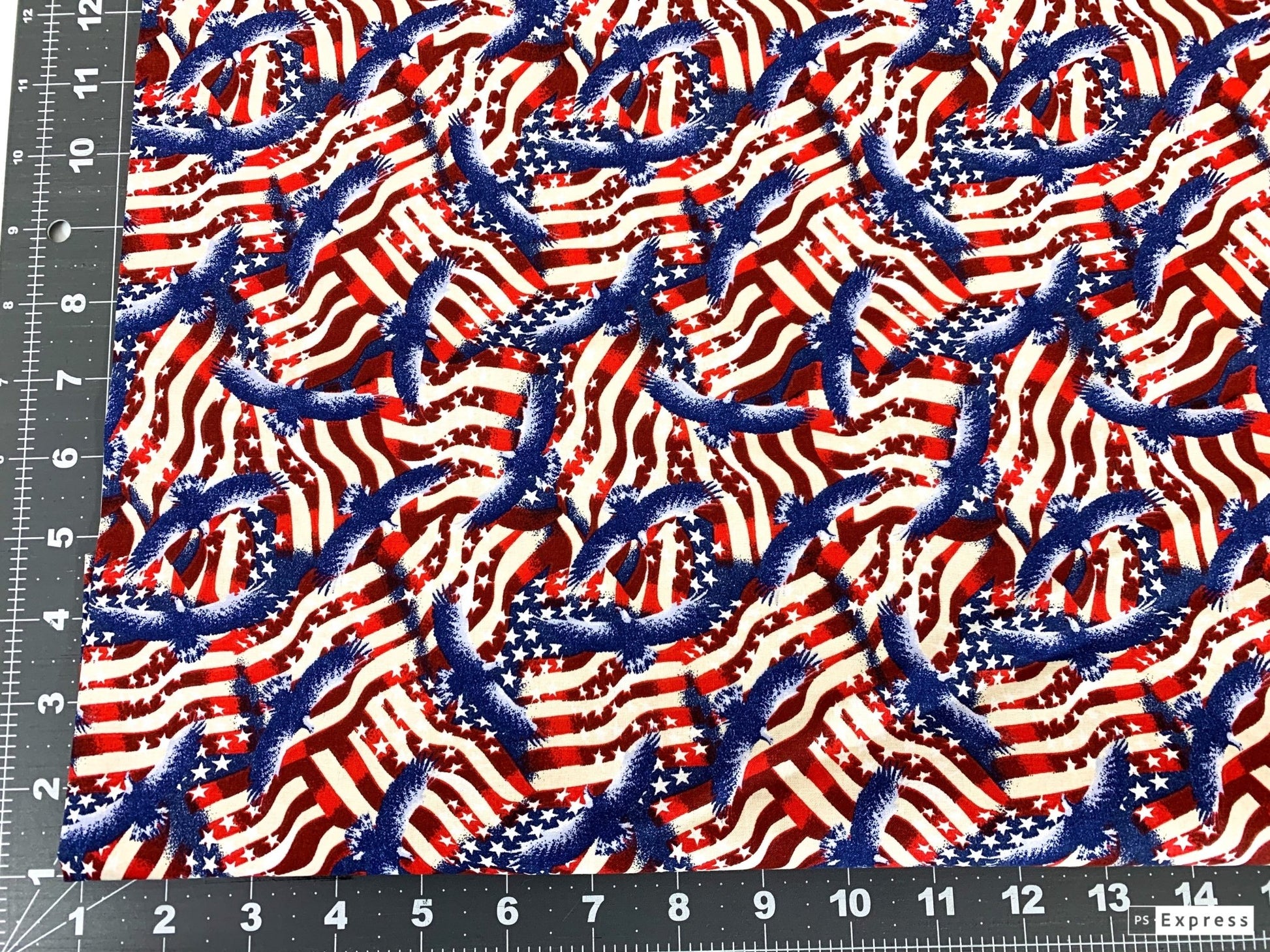 Stars & Stripes Eagles Patriotic fabric 48118 Red White Blue - Mary Jo Fabrics