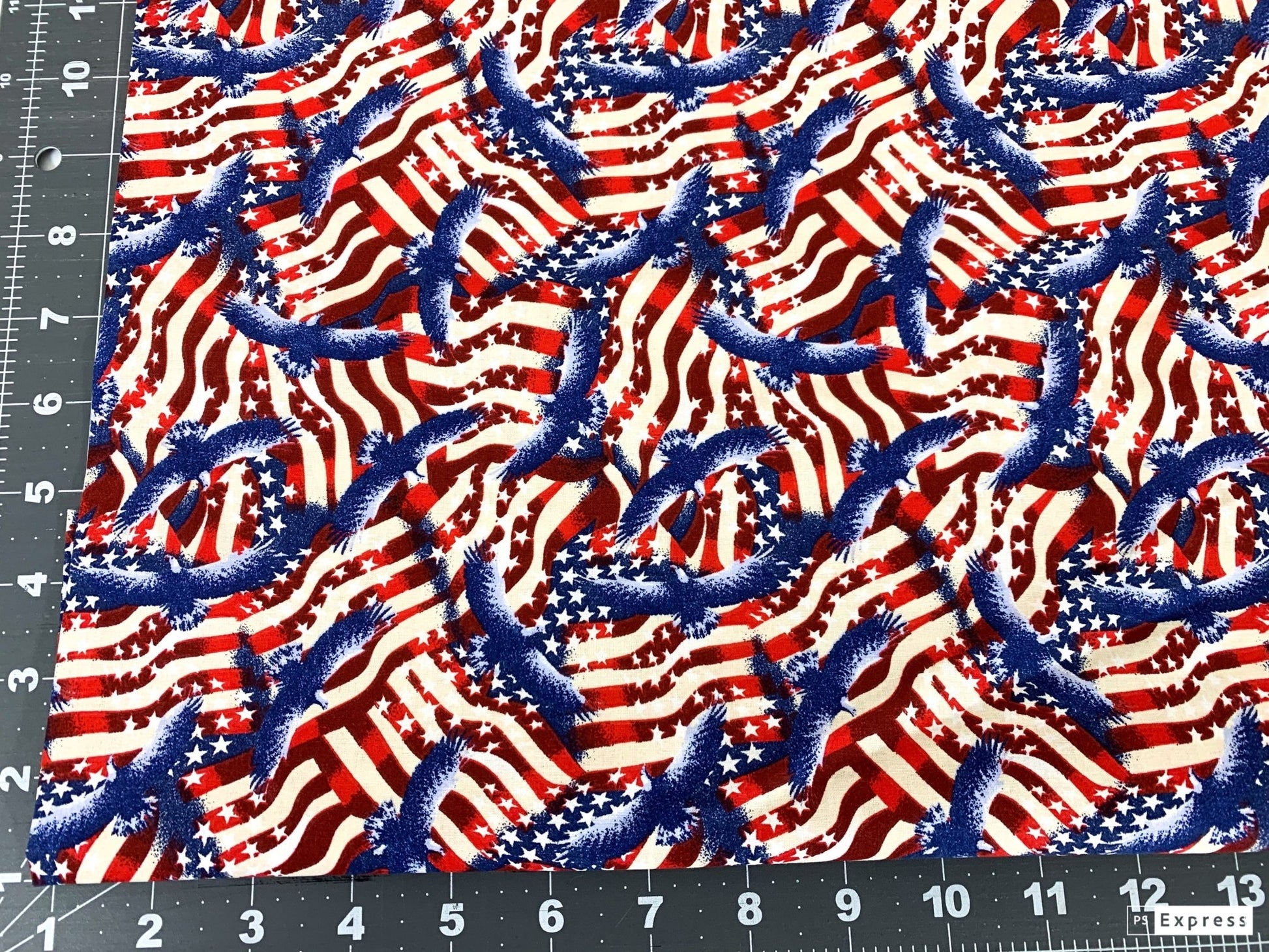 Stars & Stripes Eagles Patriotic fabric 48118 Red White Blue - Mary Jo Fabrics