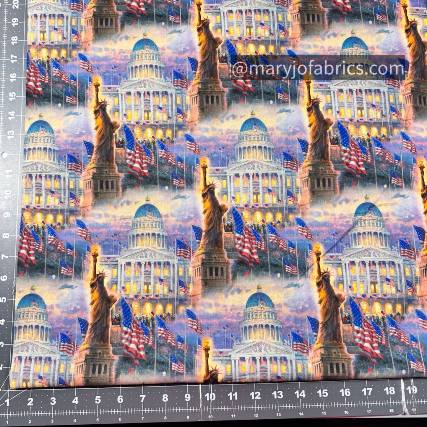 Statue of Liberty Patriotic fabric TK - 2008 - 1C Kinkade - Mary Jo Fabrics