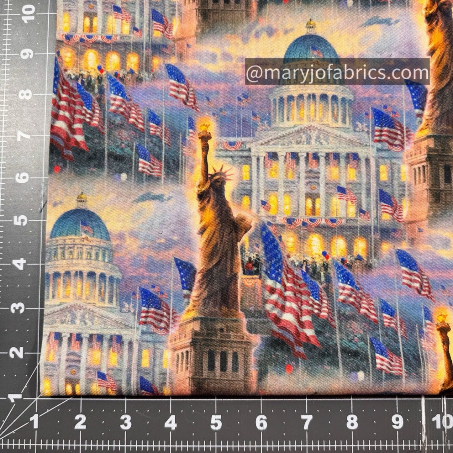 Statue of Liberty Patriotic fabric TK - 2008 - 1C Kinkade - Mary Jo Fabrics