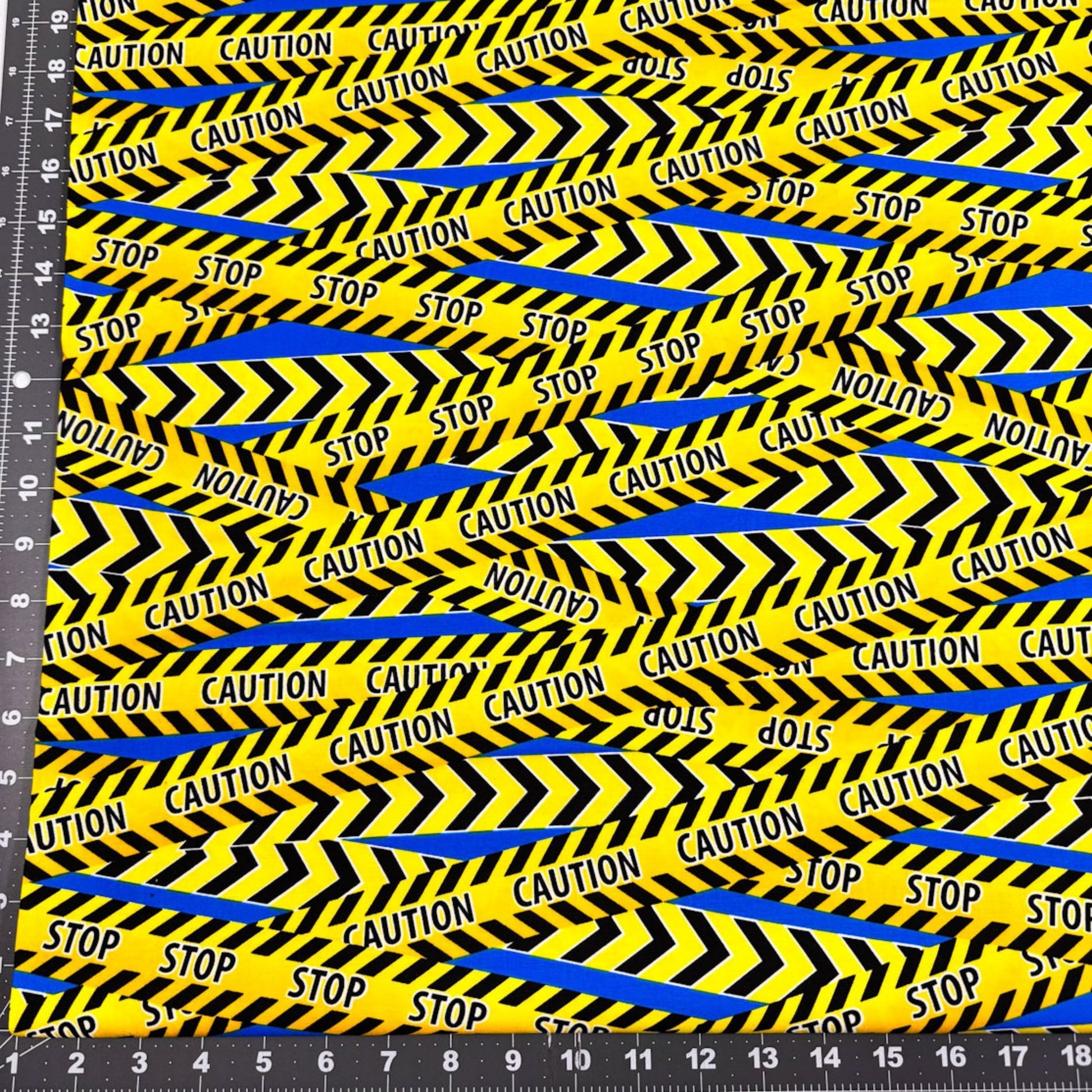 Stop Caution Fabric Construction or Halloween - Mary Jo Fabrics