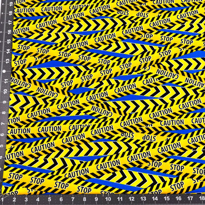 Stop Caution Fabric Construction or Halloween - Mary Jo Fabrics