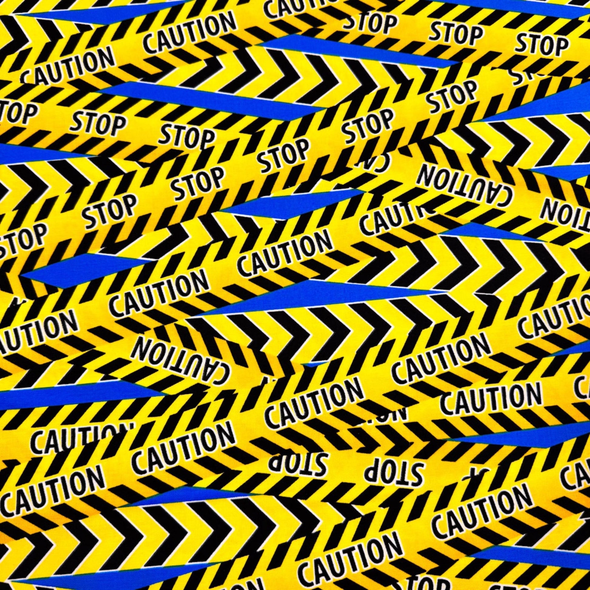 Stop Caution Fabric Construction or Halloween - Mary Jo Fabrics