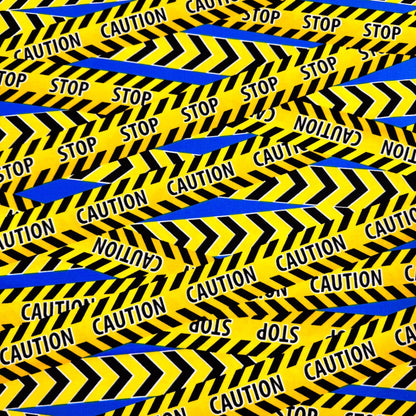 Stop Caution Fabric Construction or Halloween - Mary Jo Fabrics