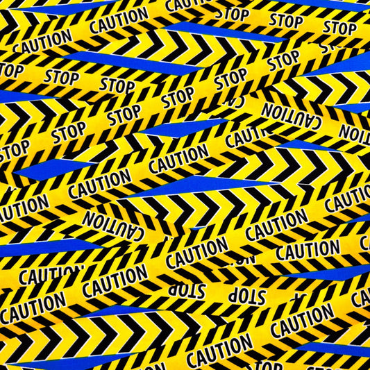 Stop Caution Fabric Construction or Halloween - Mary Jo Fabrics