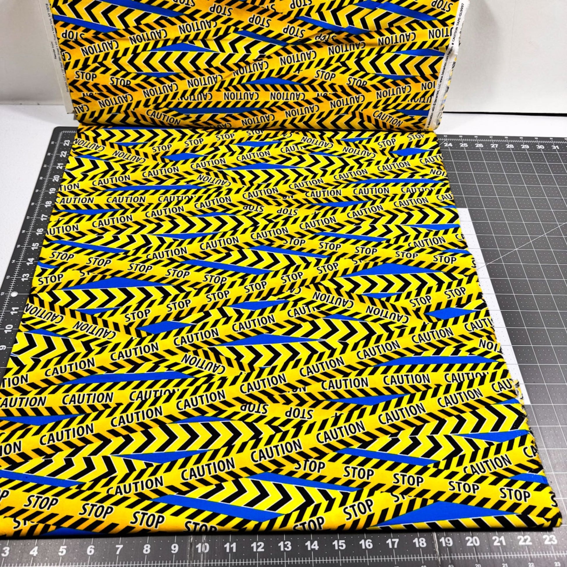 Stop Caution Fabric Construction or Halloween - Mary Jo Fabrics
