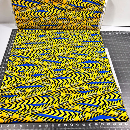 Stop Caution Fabric Construction or Halloween - Mary Jo Fabrics