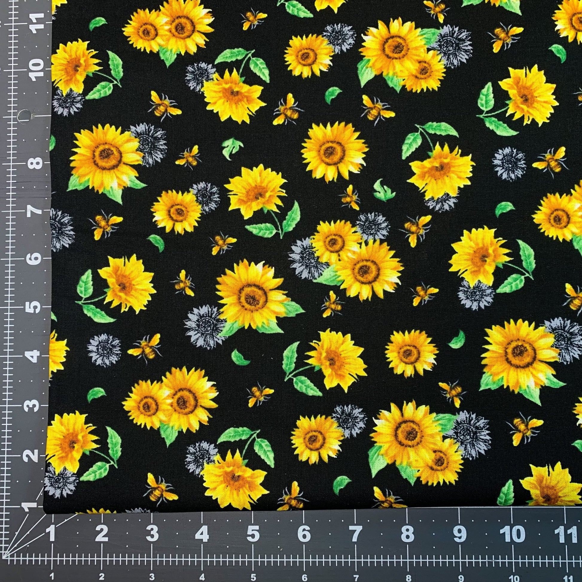 Sunflowers & Honey Bee Cotton Fabric 18664565 Floral - Mary Jo Fabrics