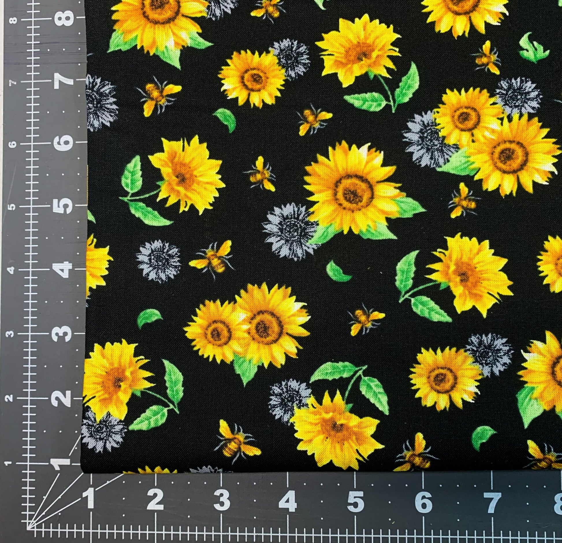 Sunflowers & Honey Bee Cotton Fabric 18664565 Floral - Mary Jo Fabrics