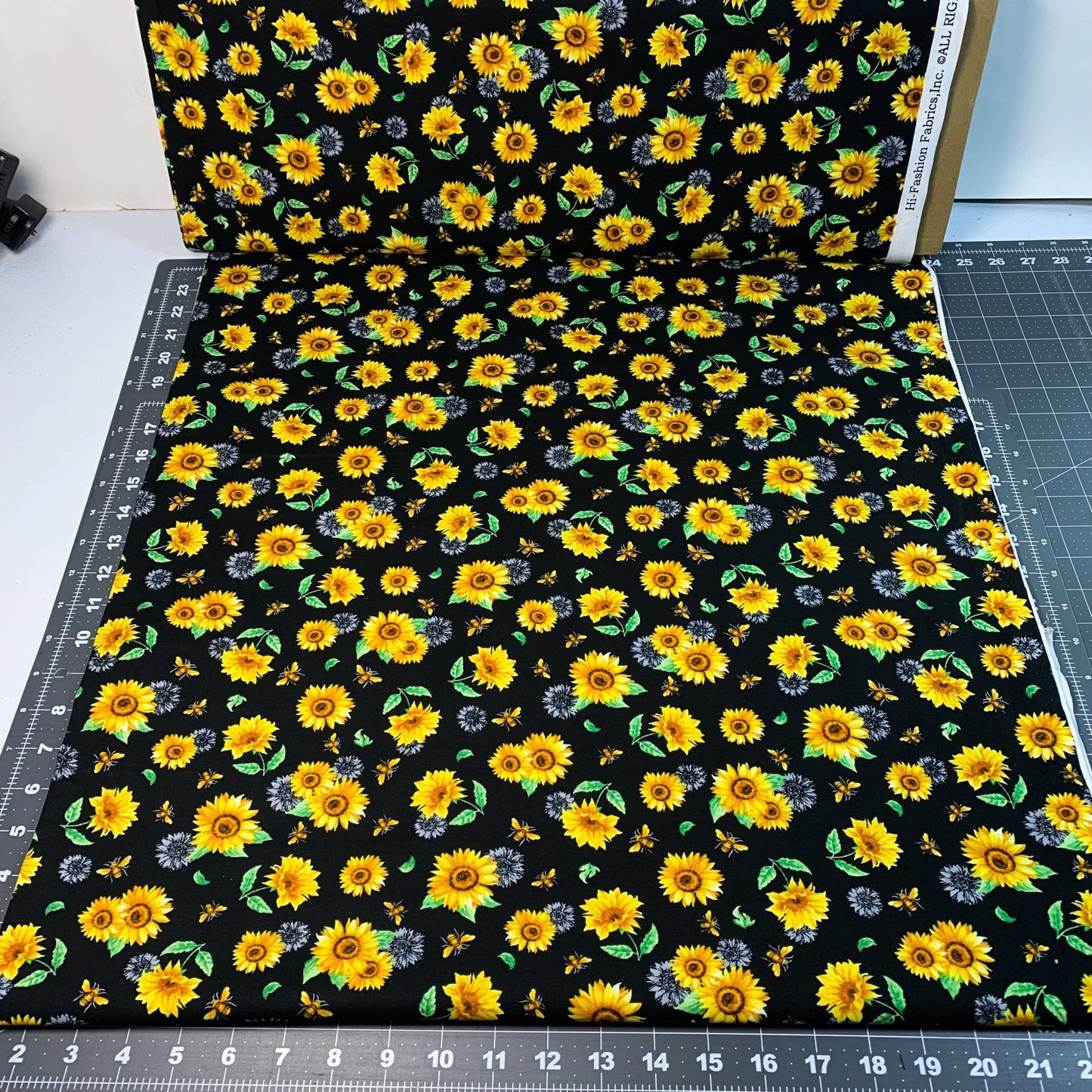 Sunflowers & Honey Bee Cotton Fabric 18664565 Floral - Mary Jo Fabrics
