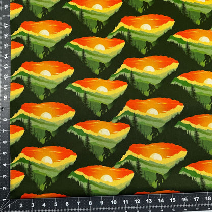 Sunset Bigfoot Cotton Fabric 23817 Legendary Loner - Mary Jo Fabrics
