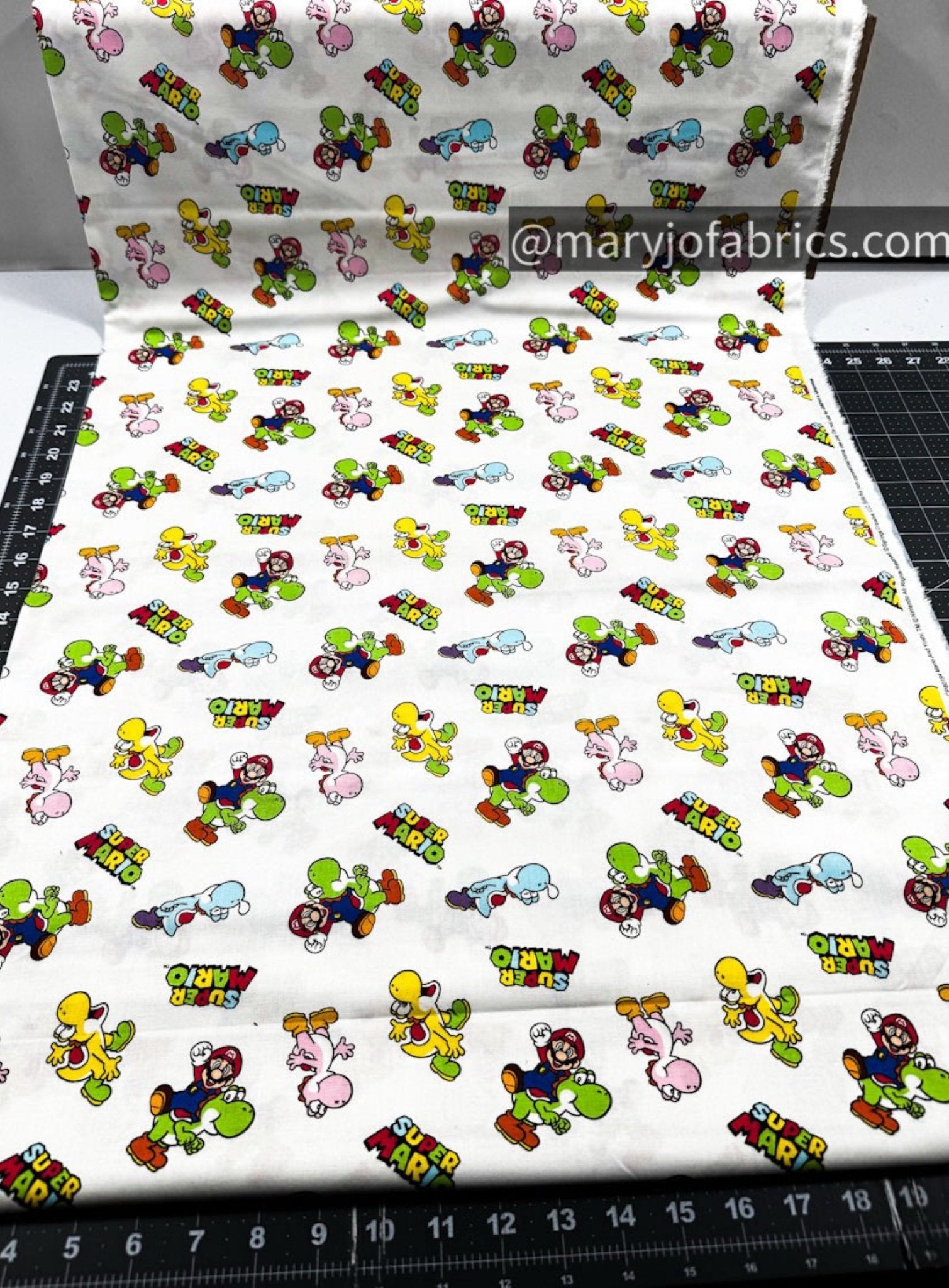Super Mario Fabric 80194 Mario and Yoshi - Mary Jo Fabrics
